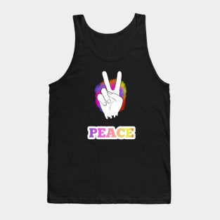 peace  hand Tank Top